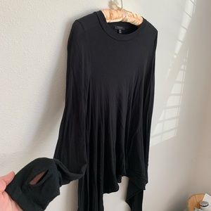 Black Orchid Long Sleeve Waterfall Tee